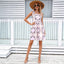 Printed Square-Neck Midi Dress, A-Line