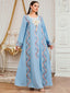 long sleeves maxi dress with floral detailing for women
