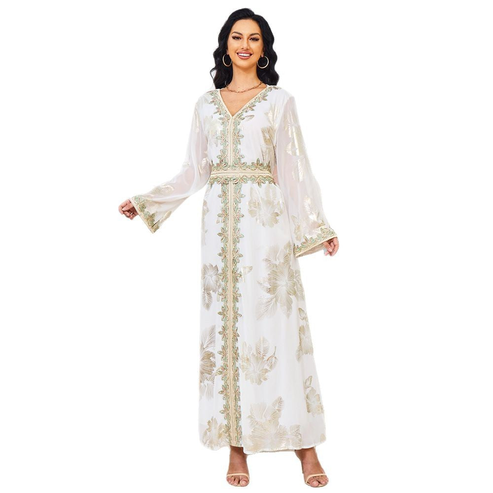 V-Neck Long-Sleeve Maxi Dress Hauptbild