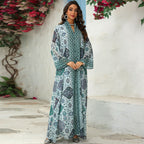 Printed Tie-Dye Chiffon Maxi Dress