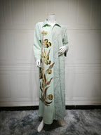 Sequin Embroidered Floral Maxi Dress