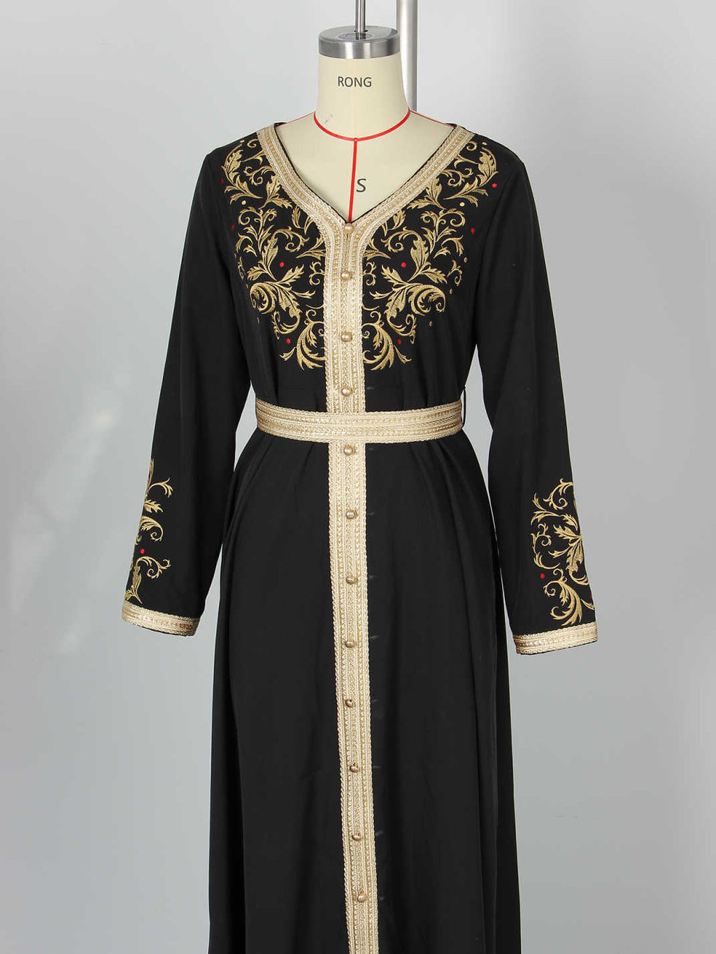 Black Embroidered Maxi Dress
