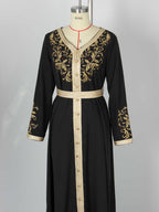 Black Embroidered Maxi Dress