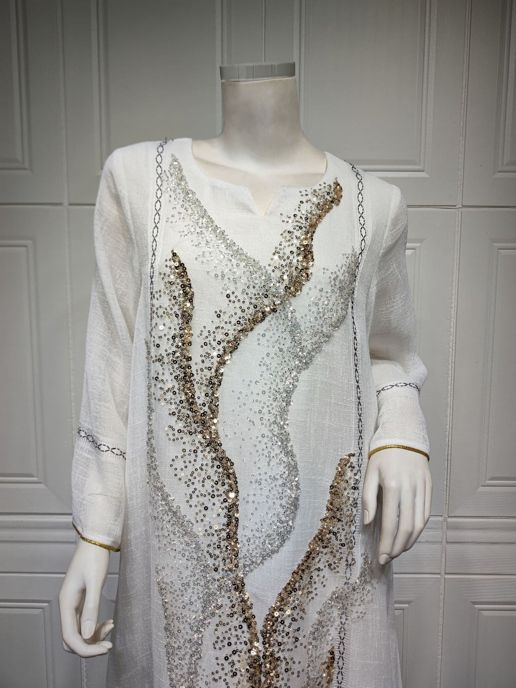 Sequin Mesh Maxi Dress