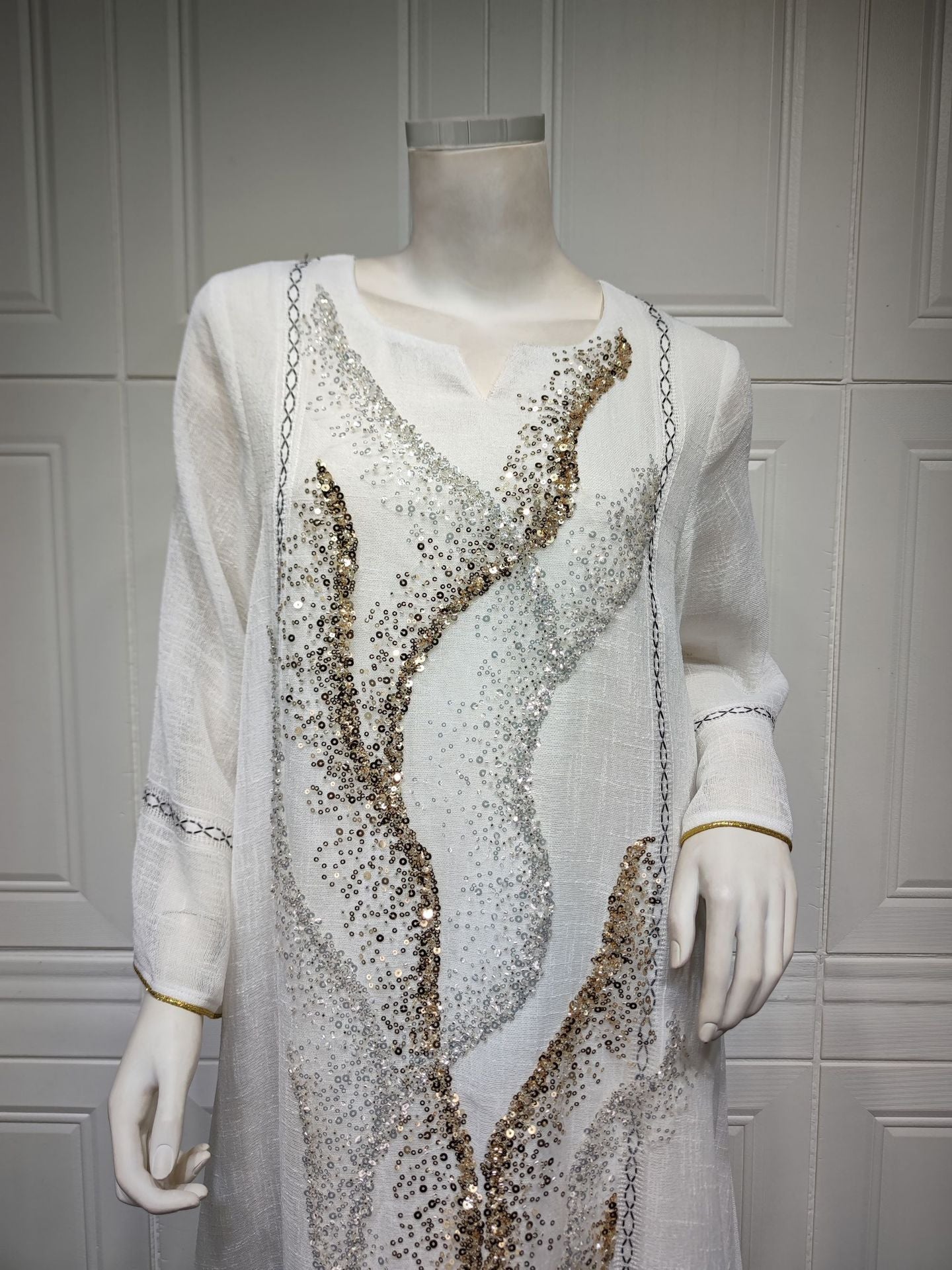 Sequin Mesh Maxi Dress