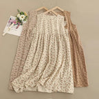 Solid Round-Neck Sleeveless Maxi Dress for Women, One Size