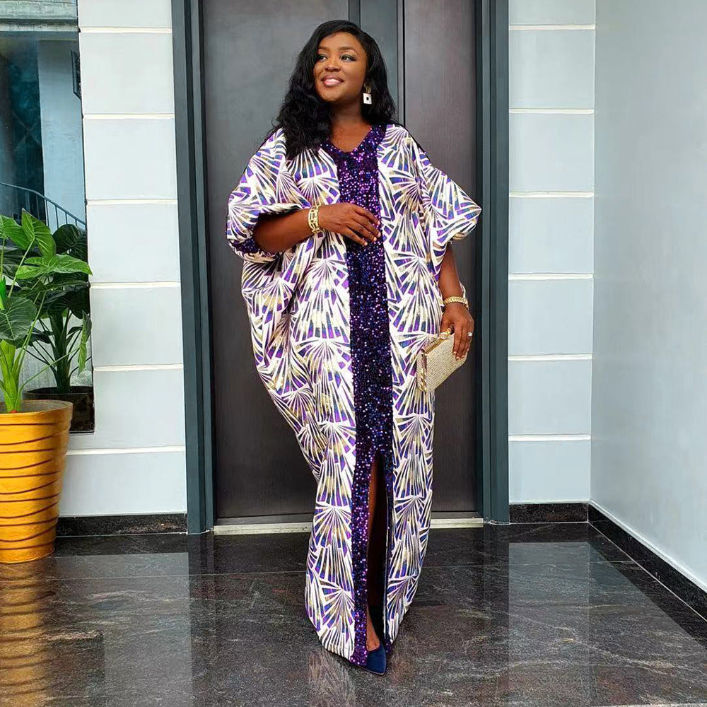African Print Maxi Dress Secondary image