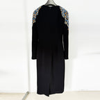 Studded Diamond Long Sleeve Midi Dress for Women, Evening