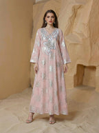 Printed Abaya Robe Maxi Dress