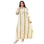Embroidered Tassel Long-Sleeve Maxi Dress