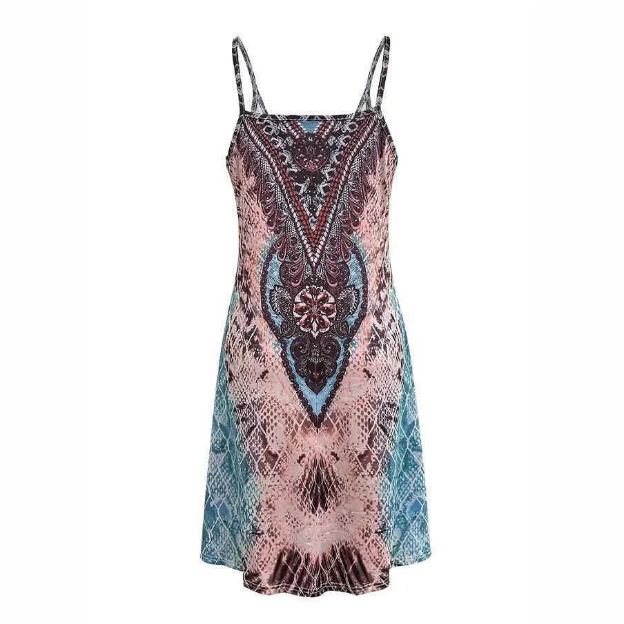 Geometric Off-Shoulder Strapless Maxi Dress for Women, Plus Size