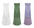 Beaded Chiffon Maxi Dress