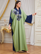 Patchwork Embroidered Maxi Dress