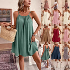 Backless Tie-Back Sleeveless Midi Dress