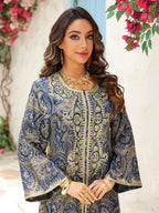 Lace-Up Kaftan Maxi Dress