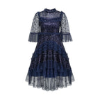 Pleated Shimmer A-Line Mini Dress for Women