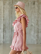 Off-Shoulder Ruffle Mini Dress