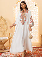 Embroidered Pullover Maxi Dress