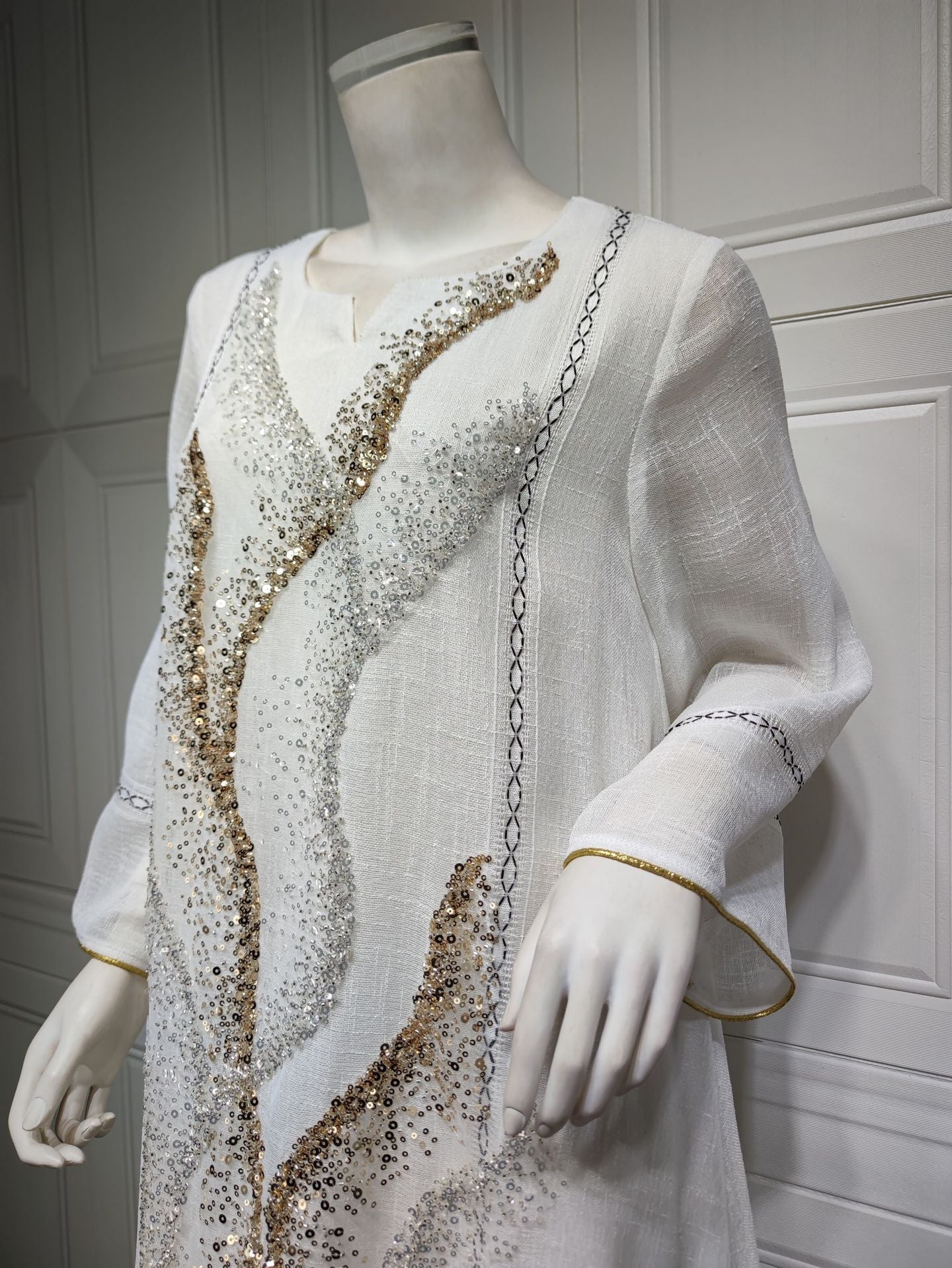 Sequin Mesh Maxi Dress