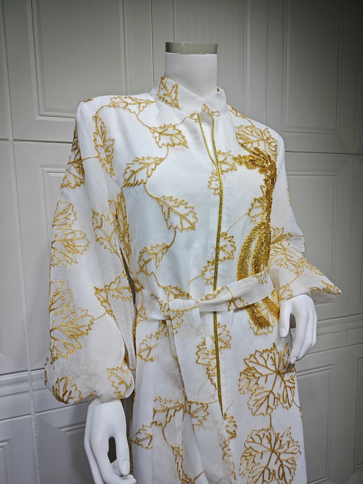 Embroidered Jalabiya Evening Gown
