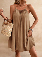 Backless Tie-Back Midi Dress