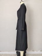 Black Button-Front Shirt Dress