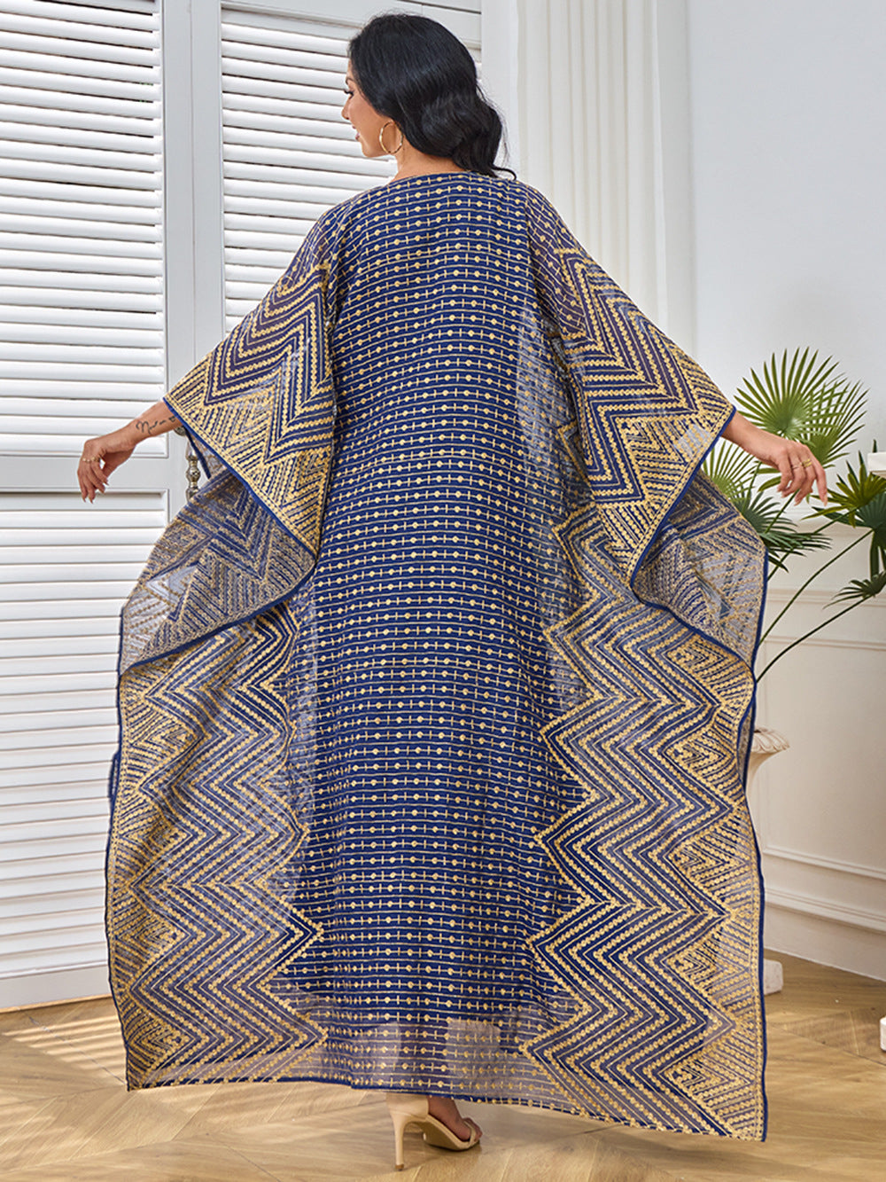 Embroidered Beaded Two-Piece Maxi Dress