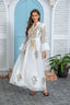 White Slim-Fit Long-Sleeve Maxi Dress