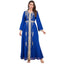 Embroidered Beaded V-Neck Robe Maxi Dress