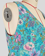Printed V-Neck Midi Dress
