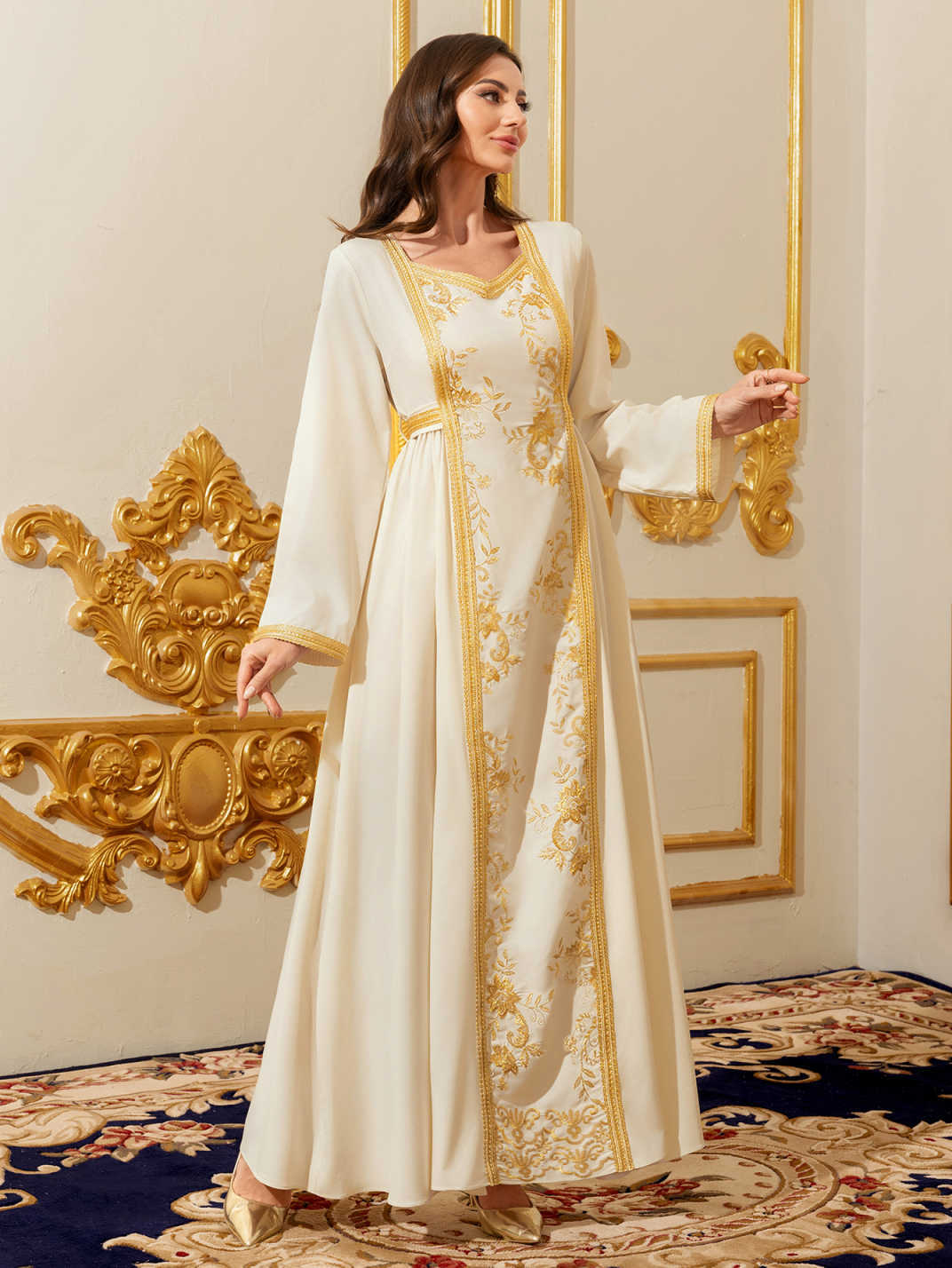 Champagne Robe Maxi Dress