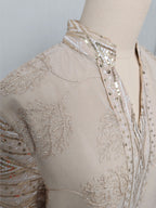 Embroidered Mesh Maxi Dress