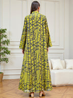 Yellow Sequin Tassel Maxi Dress