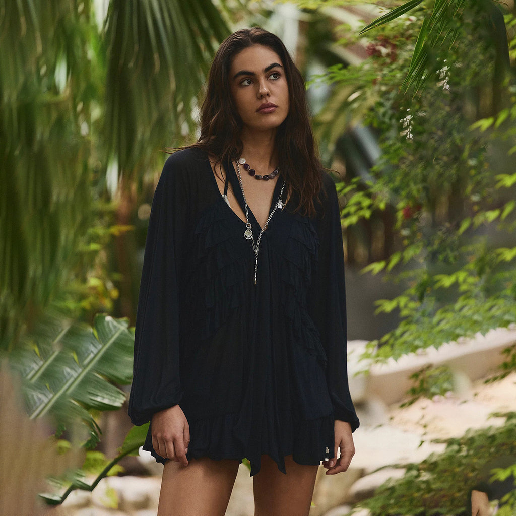 Sheer Chiffon Beach Cover-Up for Women, Over Swimwear