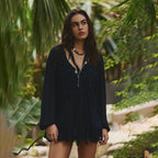 Sheer Chiffon Beach Cover-Up for Women, Over Swimwear