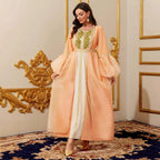 Orange Belted Robe Maxi Dress