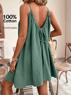 Backless Tie-Back Midi Dress