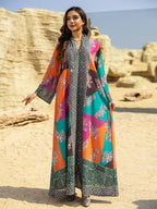 Rhinestone Printed Maxi Dress