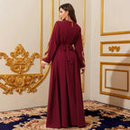 Burgundy Lace Maxi Dress