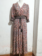 Printed A-Line Maxi Dress