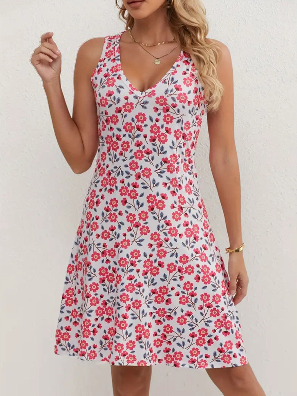 Oversized V-Neck Strap Sundress for Women, Plus Size