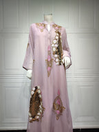 Beaded Sequin Evening Gown