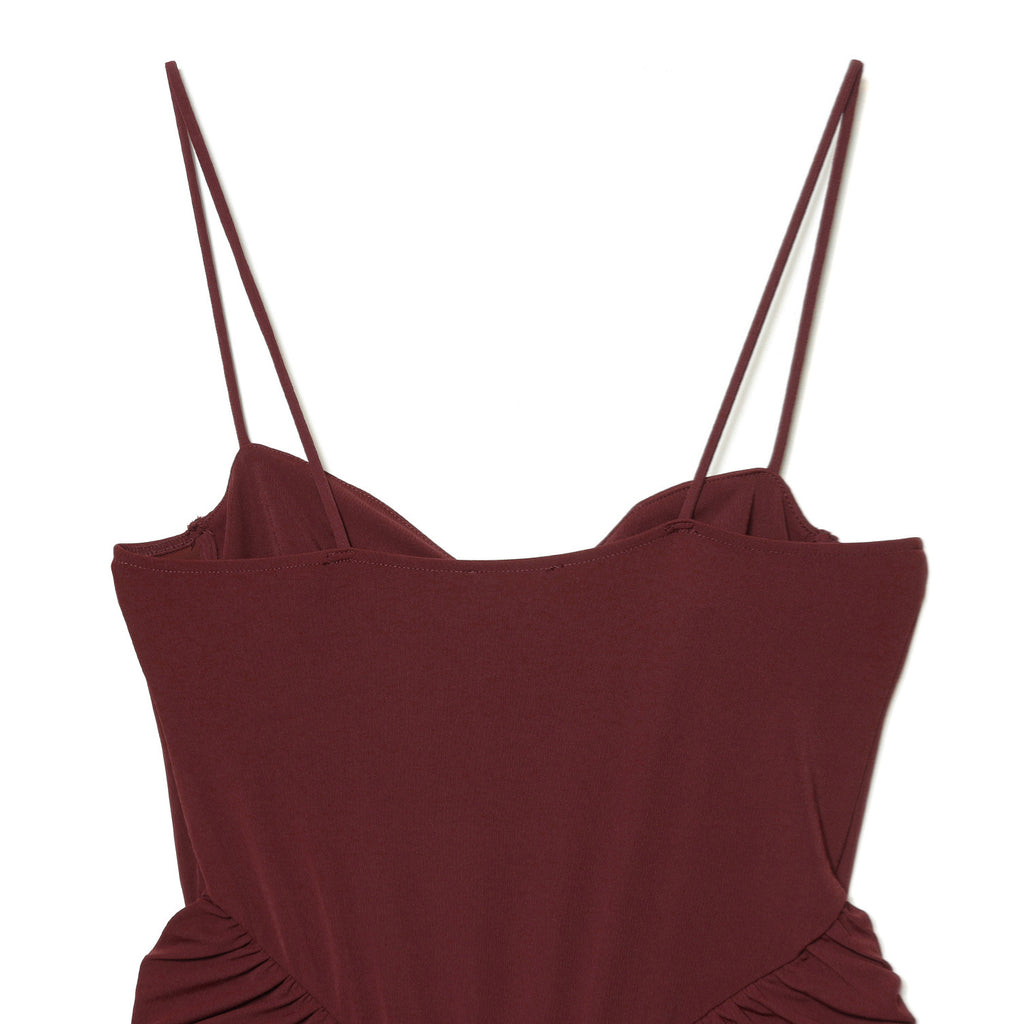 Pleated One-Shoulder Maxi Dress for Women, Fitted A-Line