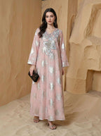 Printed Abaya Robe Maxi Dress
