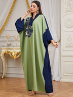 Patchwork Embroidered Maxi Dress