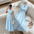 Sleeveless V-Neck A-Line Maxi Dress