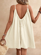 Backless Tie-Back Midi Dress