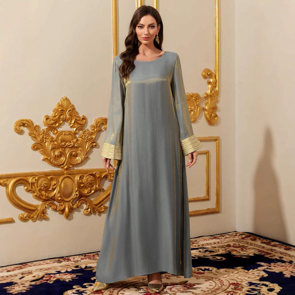 Long-Sleeve Robe Maxi Dress