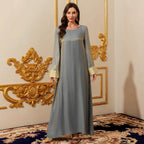 Long-Sleeve Robe Maxi Dress