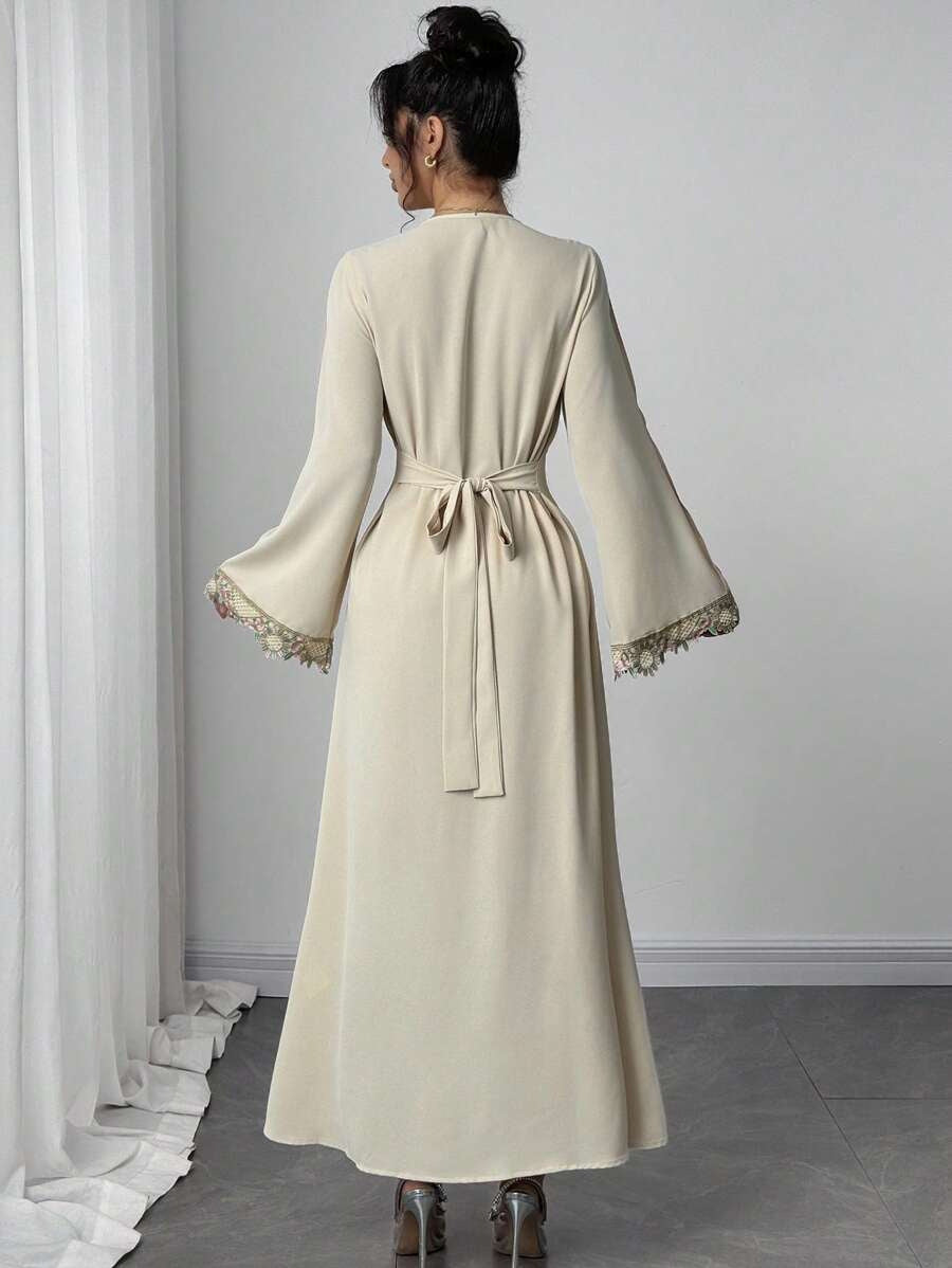Color-Block V-Neck Maxi Dress